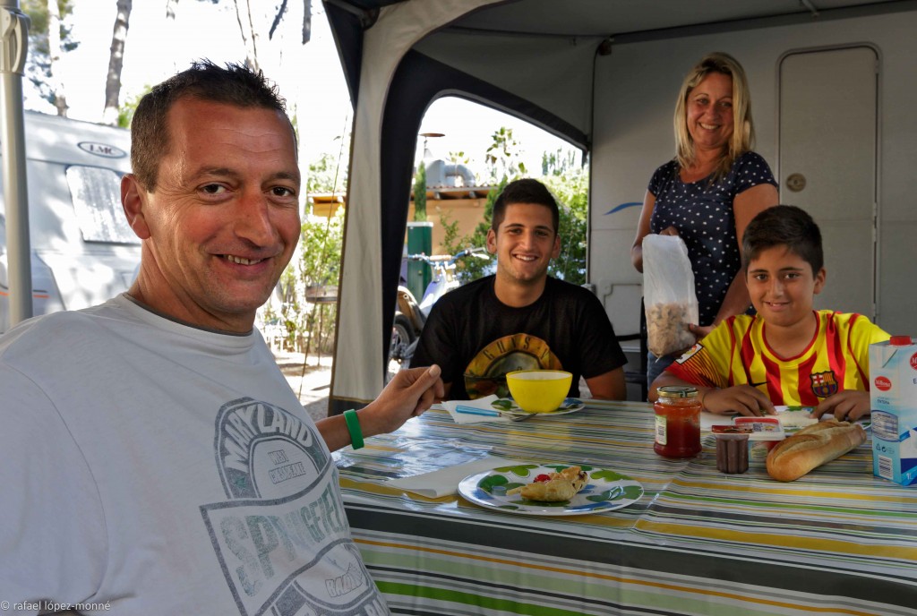 Nacho and his family at tamarit Park campsite