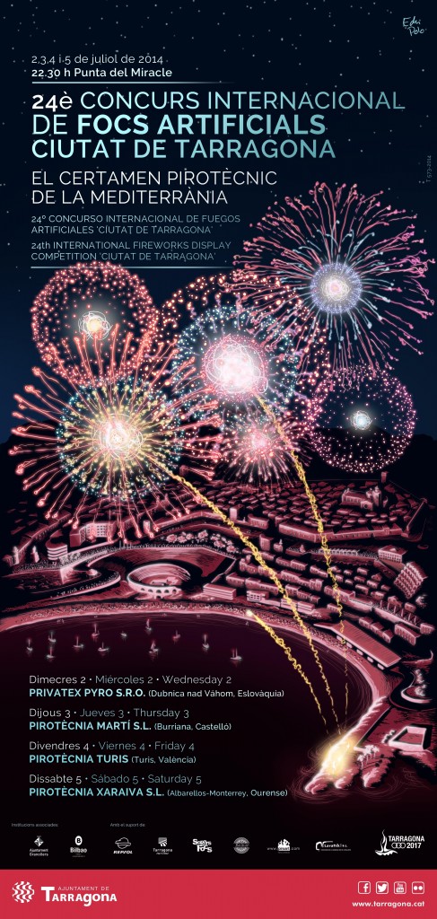 Cartell del Concurs Internacional de Focs Artificials 'Ciutat de Tarragona' 2014