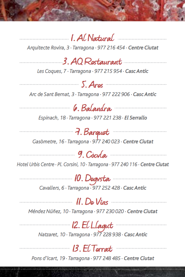 Restaurants amb plats a 15€