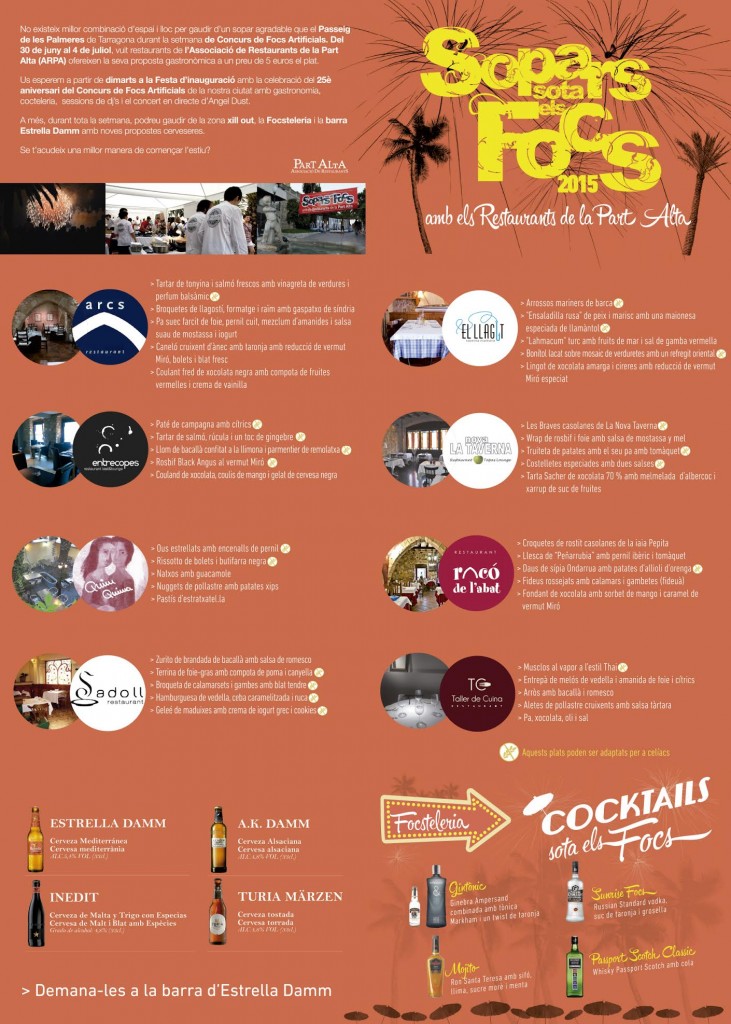 Plats dels Sopars sota els Focs 2015
