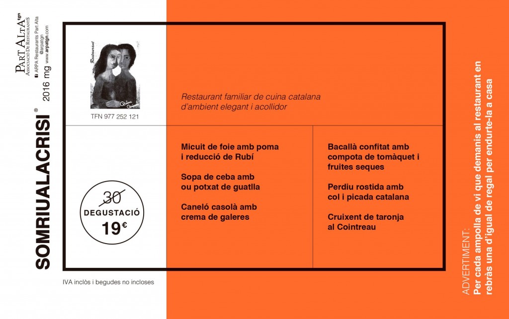 Menú degustació Quim Quima (19€)