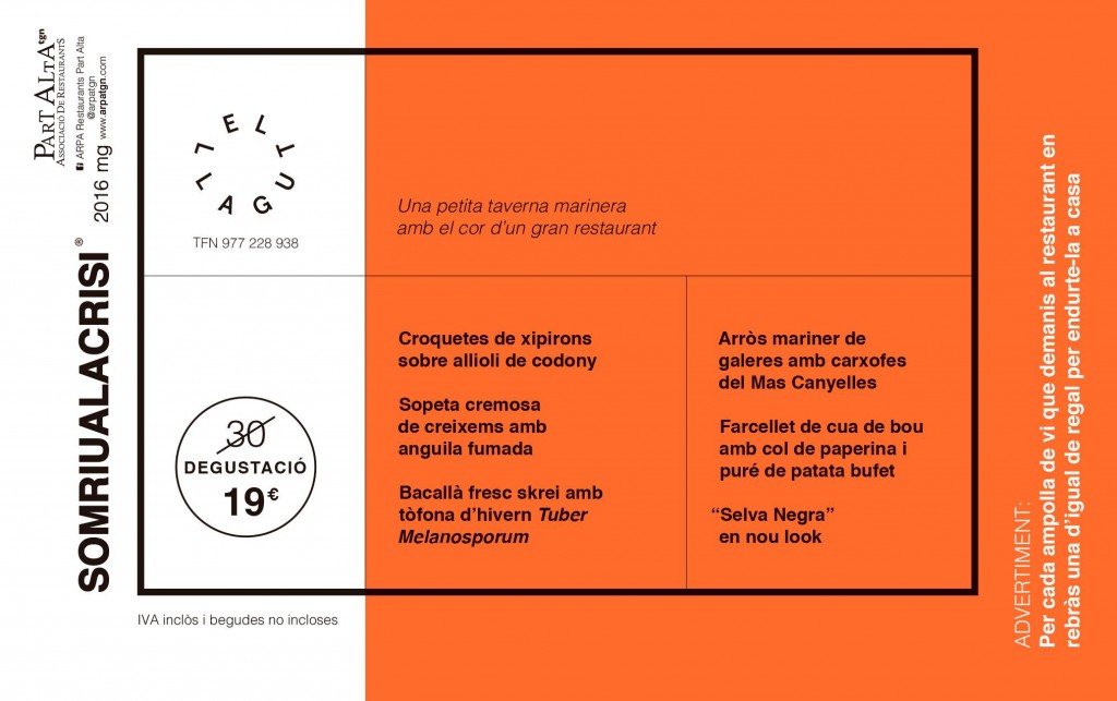 Menú degustació El Llagut (19€)