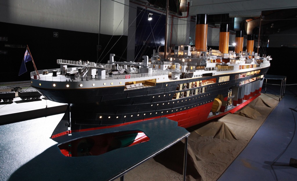 La maqueta del Titànic tiene una longitud de 9 metros y pesa 600 kilos. / ©Pere Toda-Vilaniu Comunicació