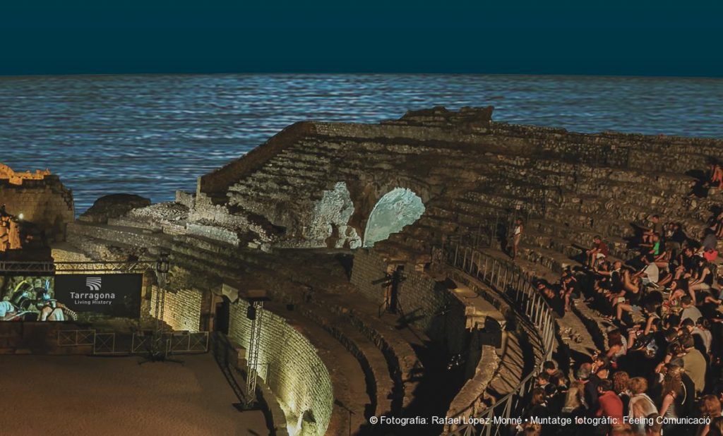Cartel visitas nocturnas amfiteatro Tarragona