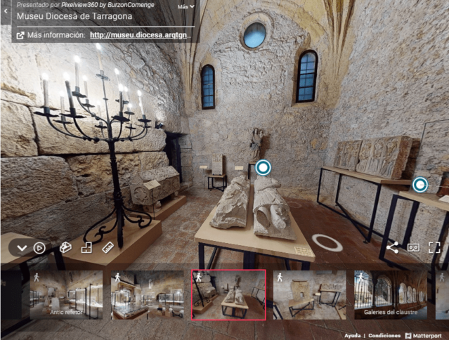 Screenshot of the virtual visit to the Diocesan Museum of Tarragona