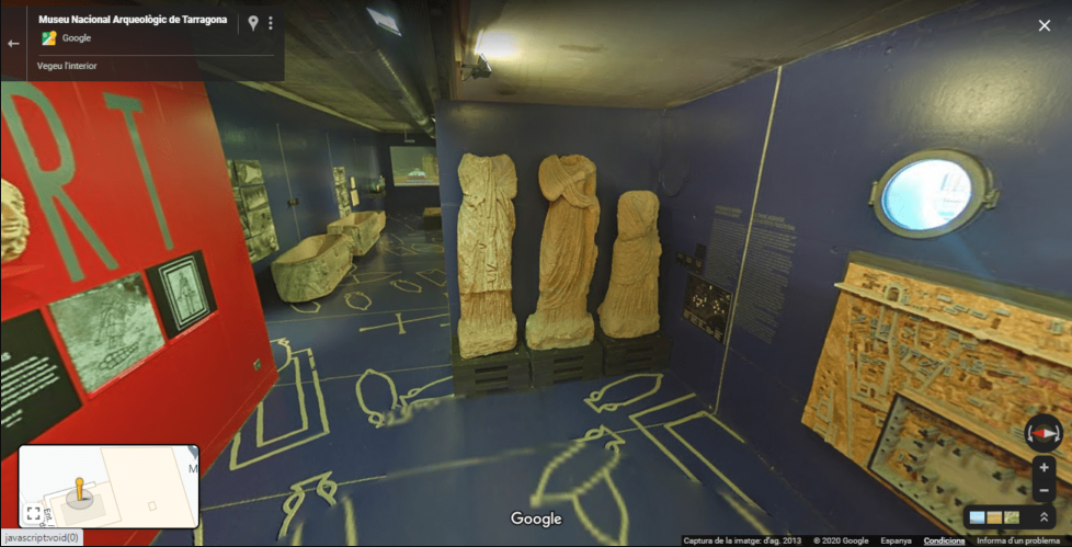 Visites Virtuals al museu, aquí veiem la sala de la necròpolis